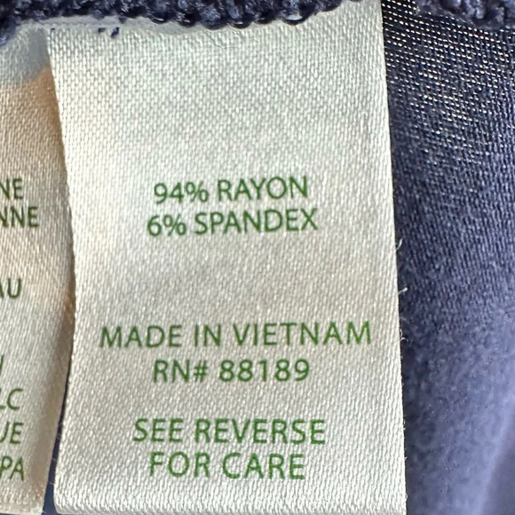 Lilly Pulitzer Navy Blue 3/4 Sleeve Top With Strappy Back Detail Size XS T Shirt - Picture 7 of 8